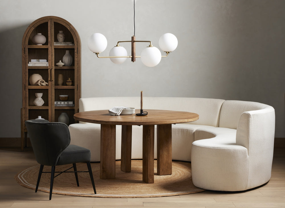 Sanda Dining Banquette In Kerbey Ivory