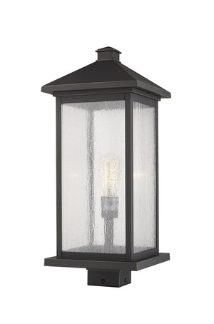 Portland 1 Light Outdoor Post Mount Fixture in Oil Rubbed Bronze Finish