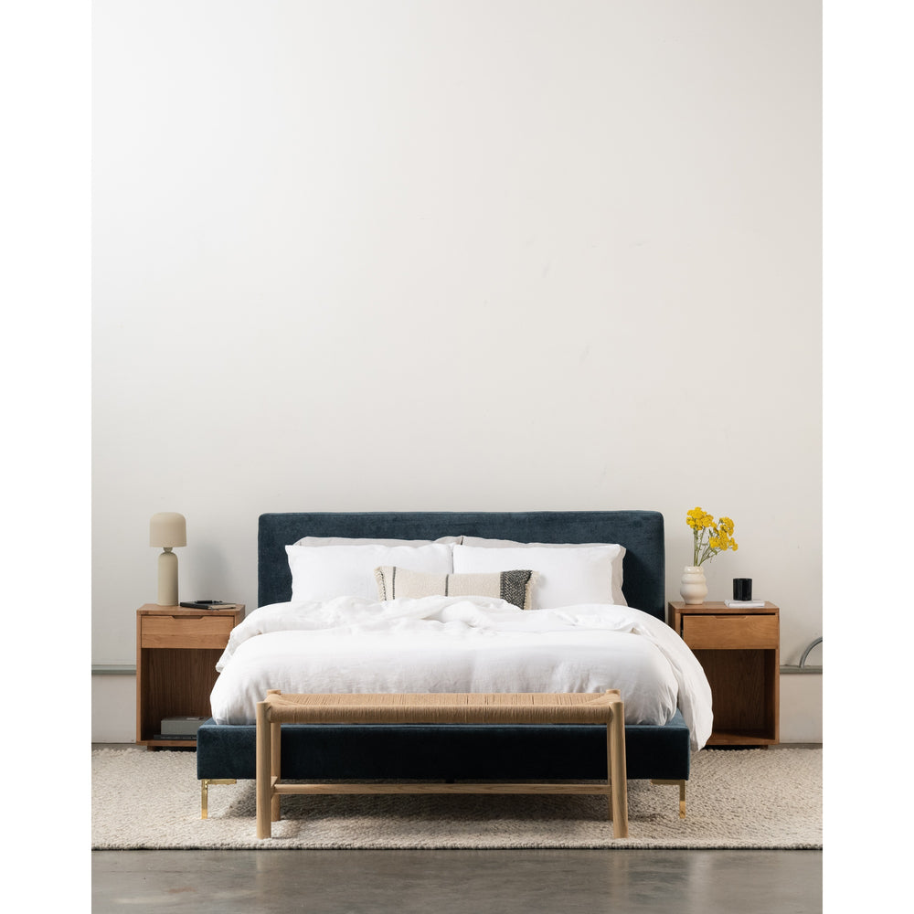 Hawthorn Small Bench in Natural Woven Fibers