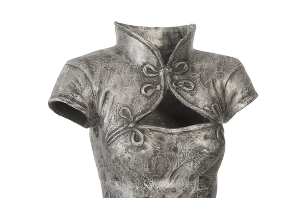 Dress Sculpture, Short Sleeves, Black/Silver, Aluminum