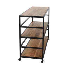 Glendora Rack - Iron & Mango Wood, Black/Natural