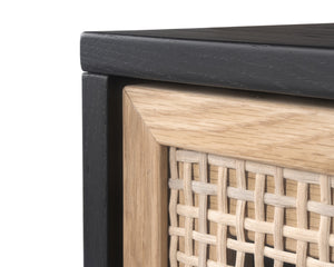 AVIDA SIDEBOARD - LARGE - GOLD - BLACK/NATURAL