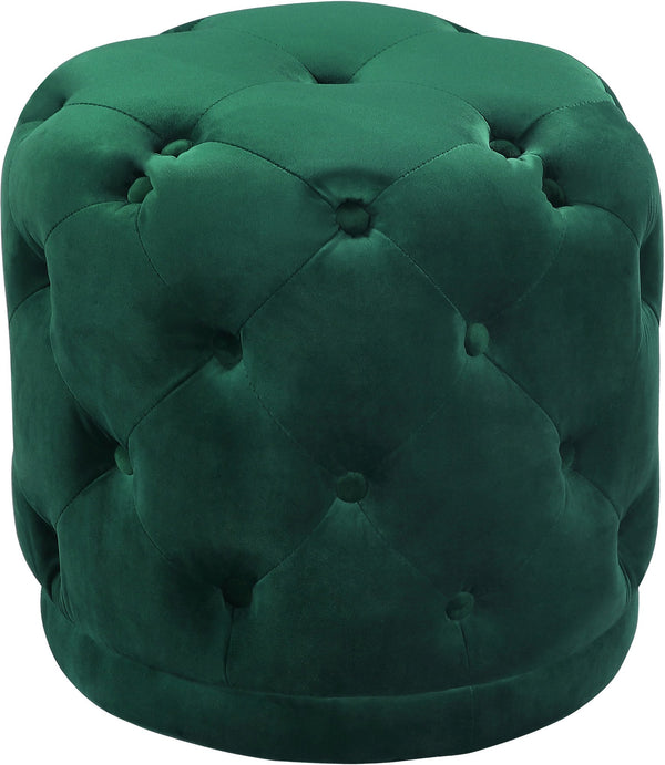 Joshua Ottoman/Stool In Green Velvet