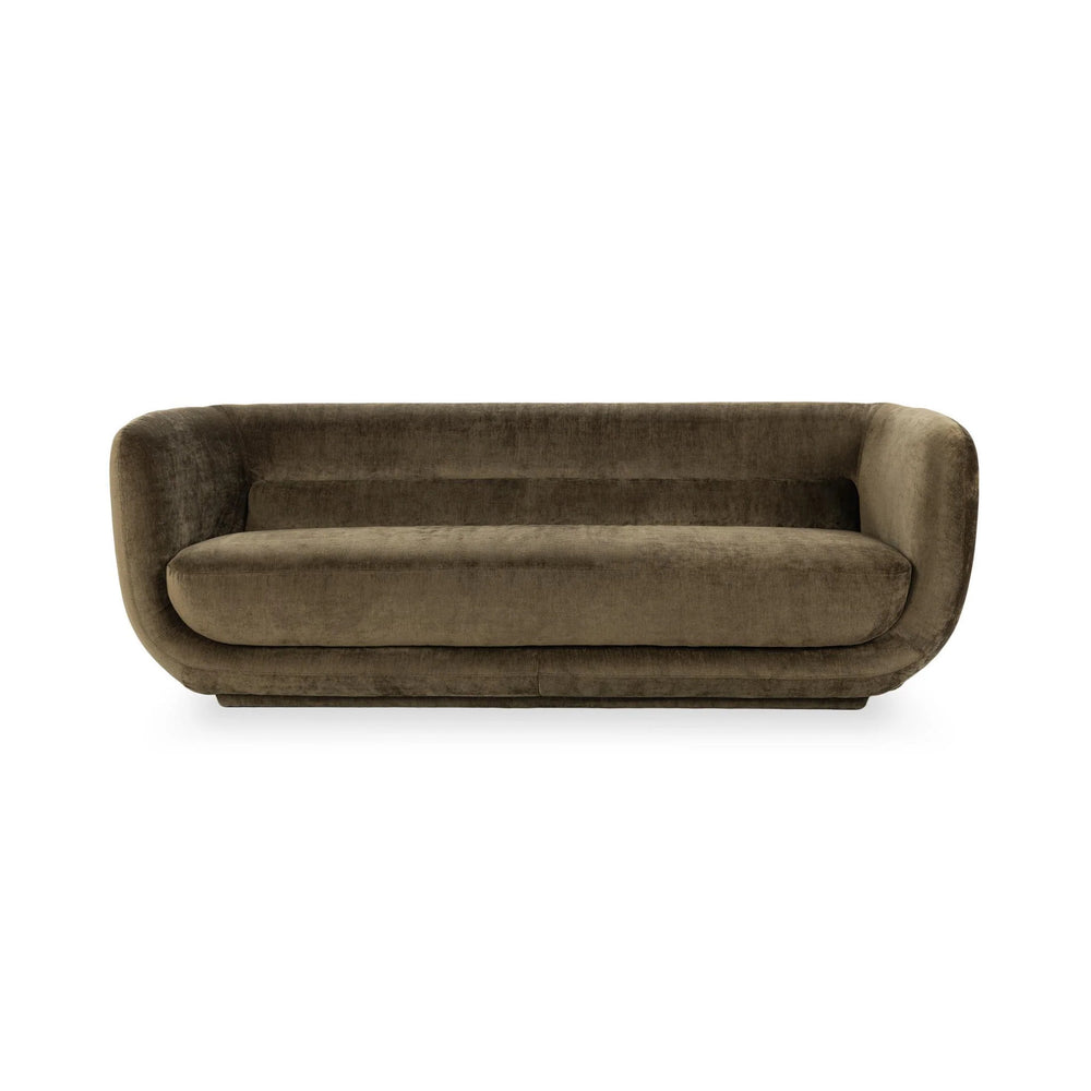 Nico Upholstered Sofa in Olive Green Fabric