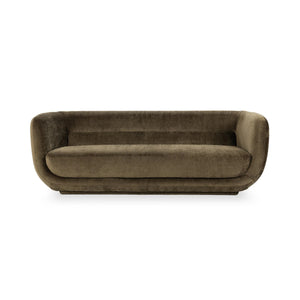 Nico Upholstered Sofa in Olive Green Fabric