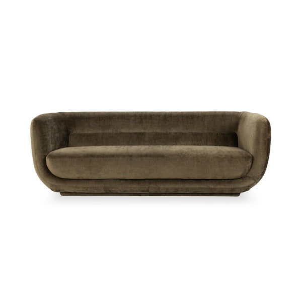 Nico Upholstered Sofa in Olive Green Fabric