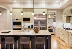 Neutra 1 Light Mini Pendant in Matte Black + Foundry Brass Finish
