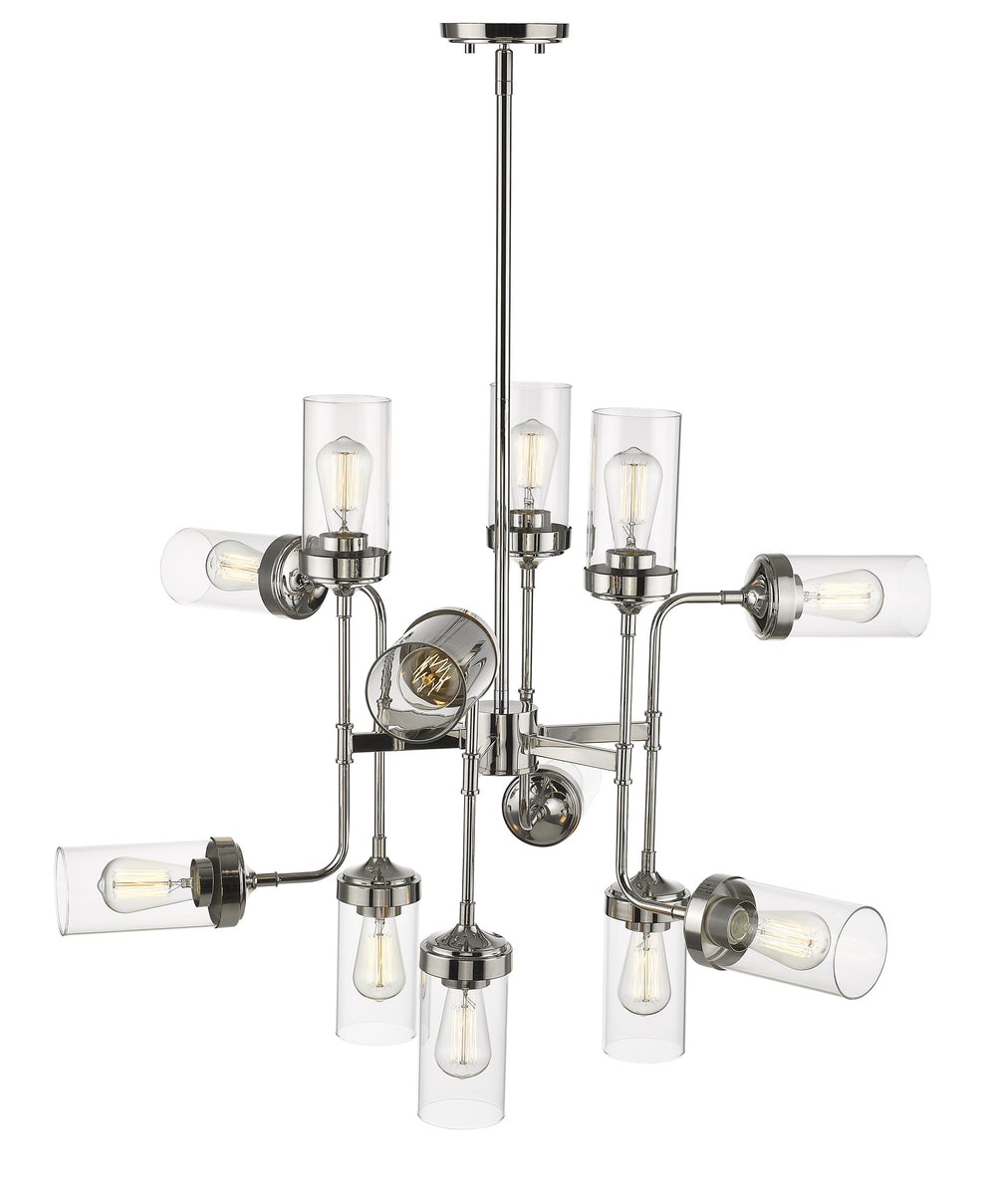 Calliope 12 Light Pendant in Polished Nickel Finish