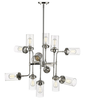 Calliope 12 Light Pendant in Polished Nickel Finish