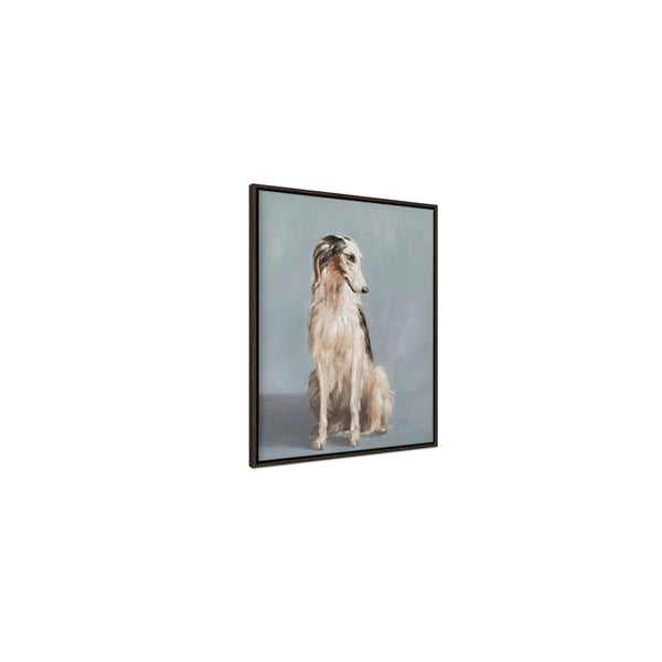 Moe's Blue Framed Dog Portrait