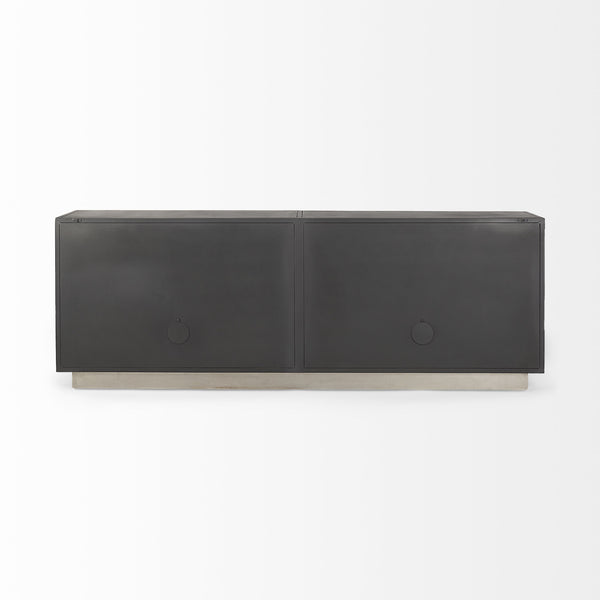 Roxdale 82.0L x 18.0W x 29.0H Acid Wash Metal Sideboard