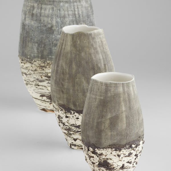 Calypso Vase | Off White | Brown - Small