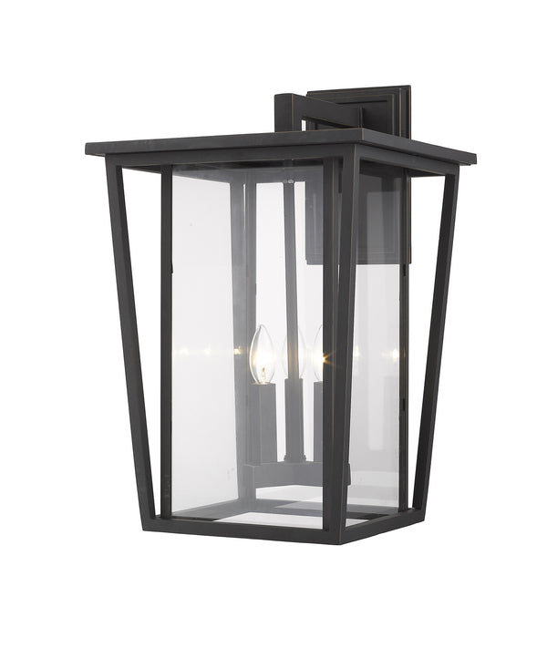 Seoul 3 Light Outdoor Wall Sconce in Oil Rubbed Bronze Finish