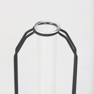 Aria 4.3L x 3.9W x 9.6H Metal and Glass Decorative Accent