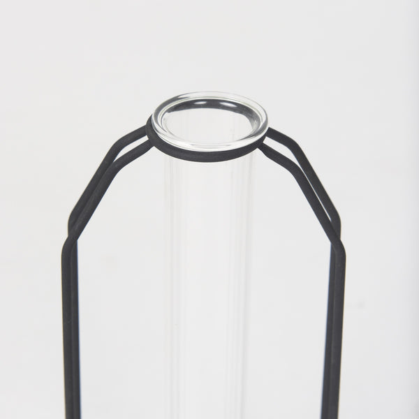 Aria 4.3L x 3.9W x 9.6H Metal and Glass Decorative Accent