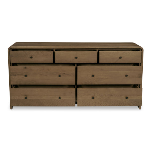 Riley 7-Drawer Dresser in Oak