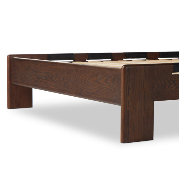 Halston Bed In Terra Brown Ash In King