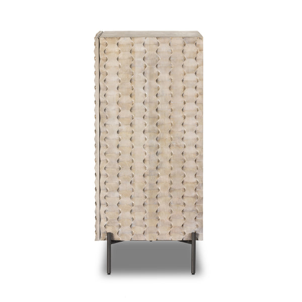 Raffael Bar Cabinet In Carvd Stonewash Grey
