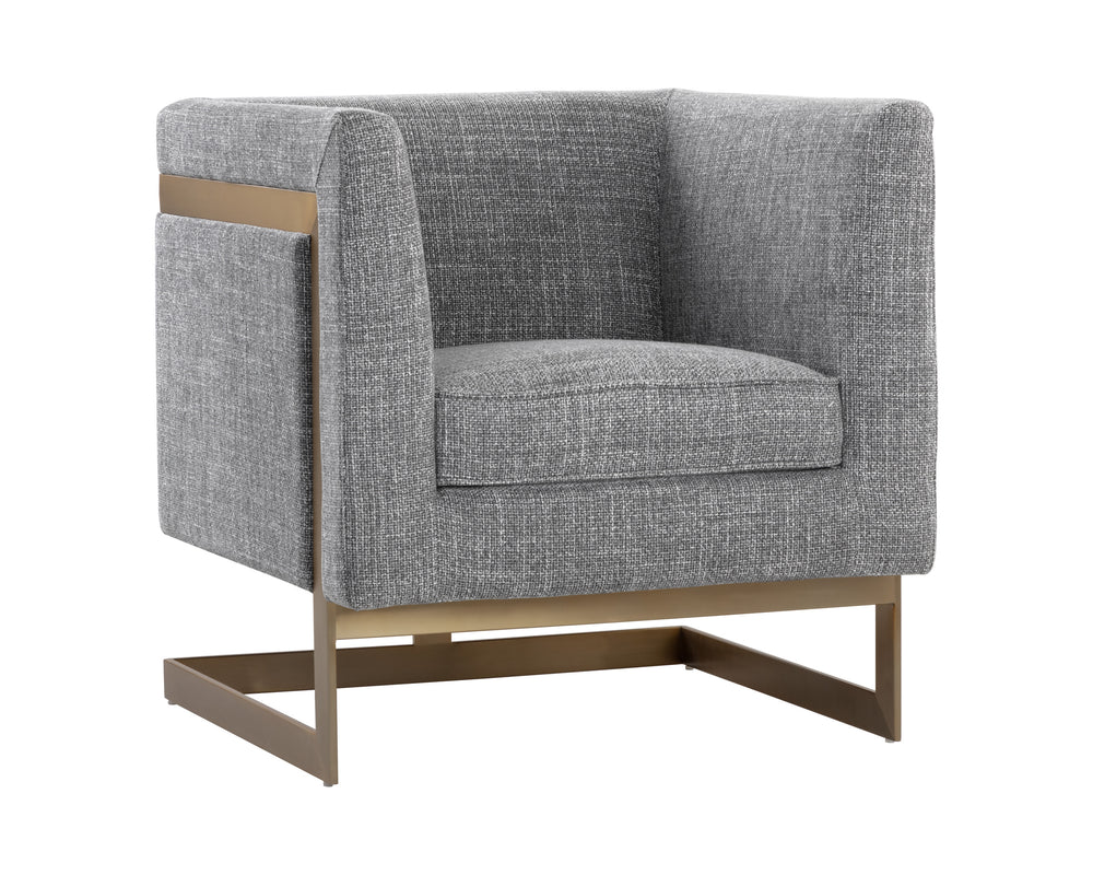 YVETTE ARMCHAIR - GOLD - CHACHA GREY