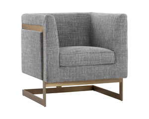 YVETTE ARMCHAIR - GOLD - CHACHA GREY