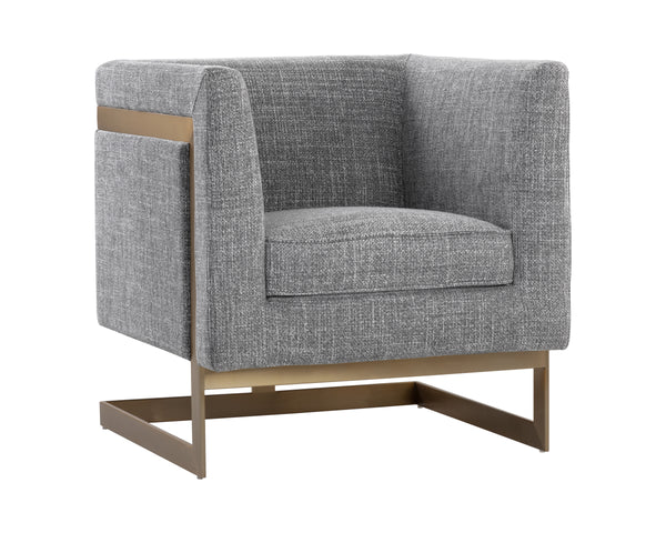 YVETTE ARMCHAIR - GOLD - CHACHA GREY