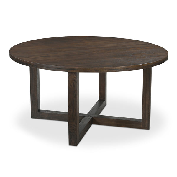 Moe's Joel Solid Oak Dining Table Dark Brown