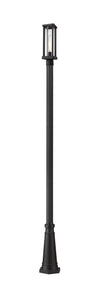 Glenwood 1 Light Outdoor Post Mounted Fixture in Black Finish