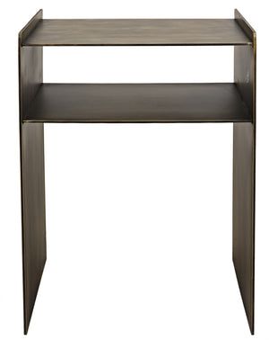 Cyrus Side Table, Aged Brass