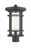 Jordan 1 Light Outdoor Post Mount Fixture in Black Finish