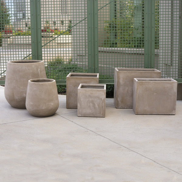Urbano Square Fiber Clay Set/2 Planters