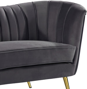 Josefina Sofa In Grey Velvet