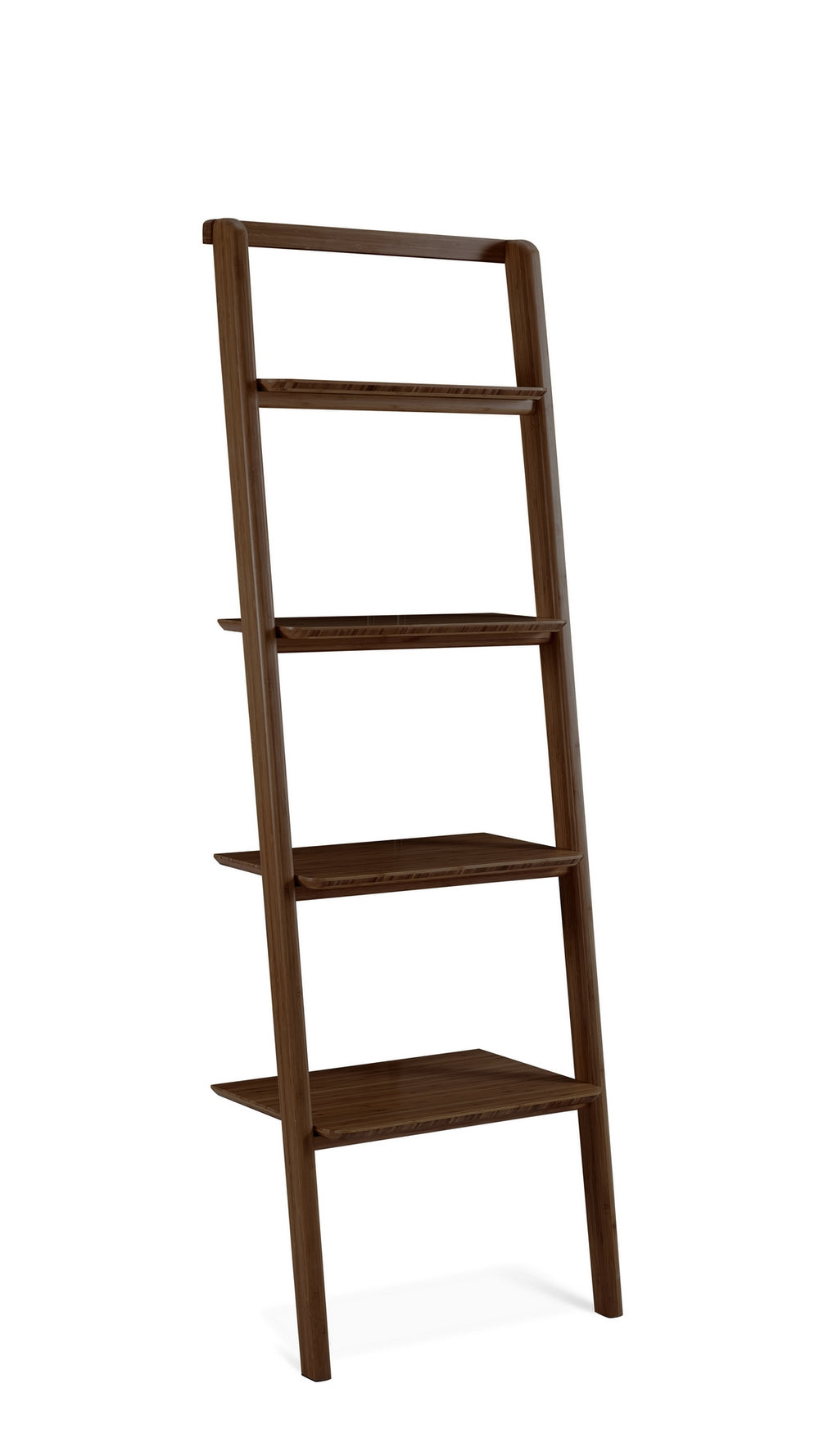 Black Walnut Currant Leaning Shelf