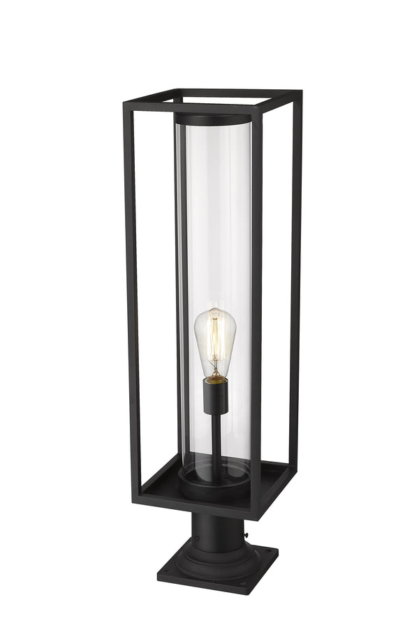 Dunbroch 1 Light Outdoor Pier Mounted Fixture in Black Finish