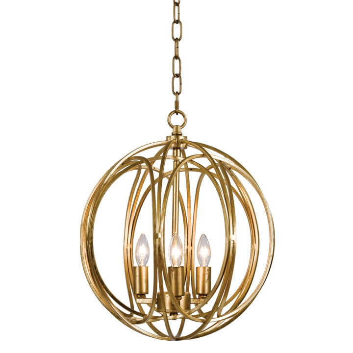 Ofelia Chandelier Medium In Gold Leaf