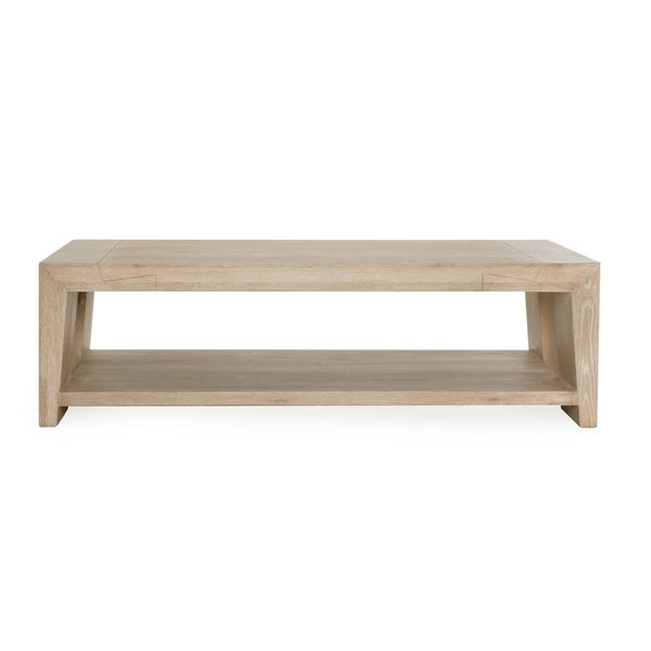 Troy Solid Wood Rectangle Coffee Table - Aged Cream