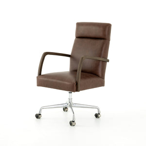 Bryson Traditional Desk Chair-Havana Brown
