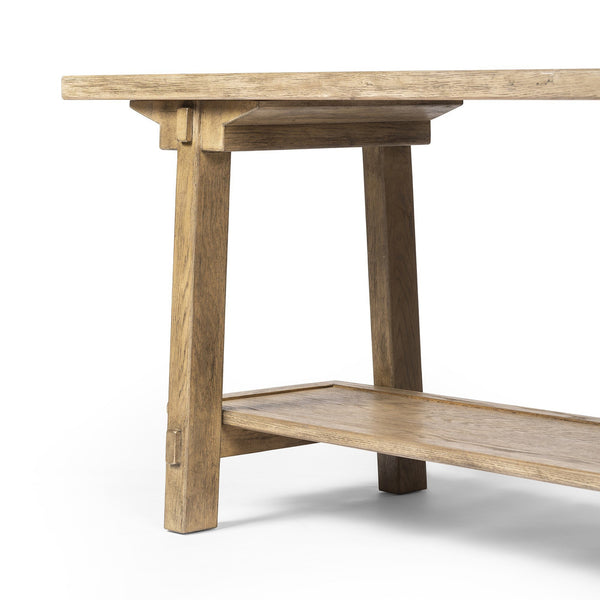 Trinity Console Table - Distressed Light Oak