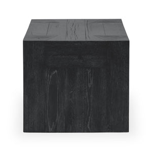 Bristol Solid Wood End Table - Aged Black