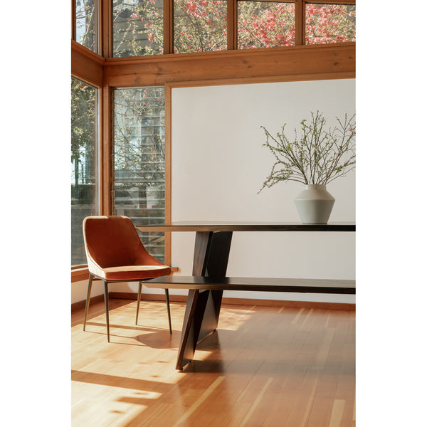 Moe's Sedona Dining Chair Amber Velvet - Set of 2