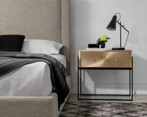 MODENA NIGHTSTAND - LARGE - ANTIQUE GOLD