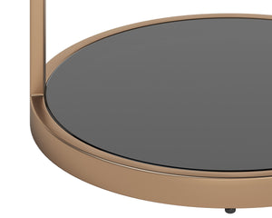 BENJAMIN END TABLE - ANTIQUE BRASS