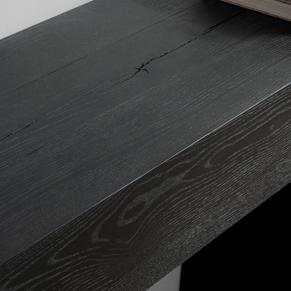 Bristol Solid Wood Rectangle Console Table - Aged Black