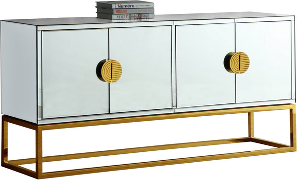 Grace Sideboard/Buffet In Mirrored/Gold Base