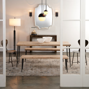 Farmhouse Wood Dining Table, Natural