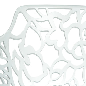 ORO ALUMINUM CHAIR (WITH ARMS) - WHITE