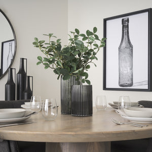 Dawn Tall Smokey Black Glass Vase