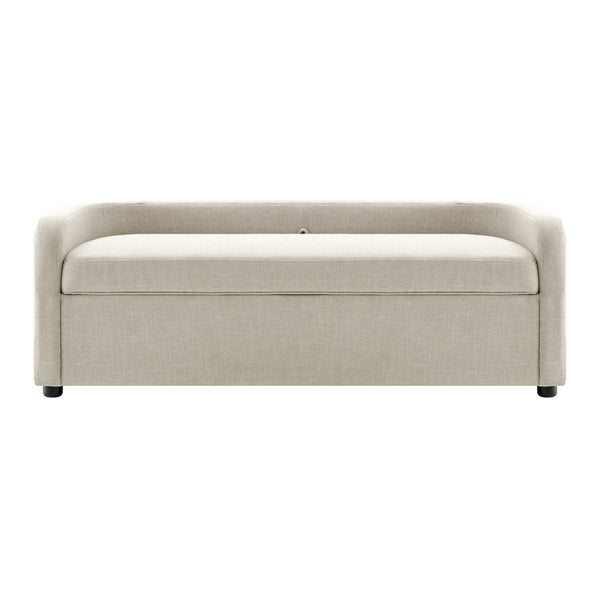 Wendy KD Fabric Storage Bench, Meridian Cream