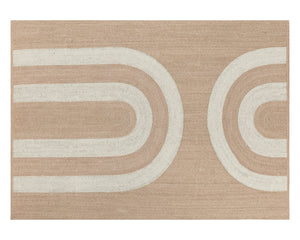 DERBY HAND-WOVEN RUG - SAND / CREAM - 10' X 14'