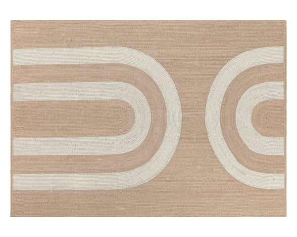 DERBY HAND-WOVEN RUG - SAND / CREAM - 10' X 14'