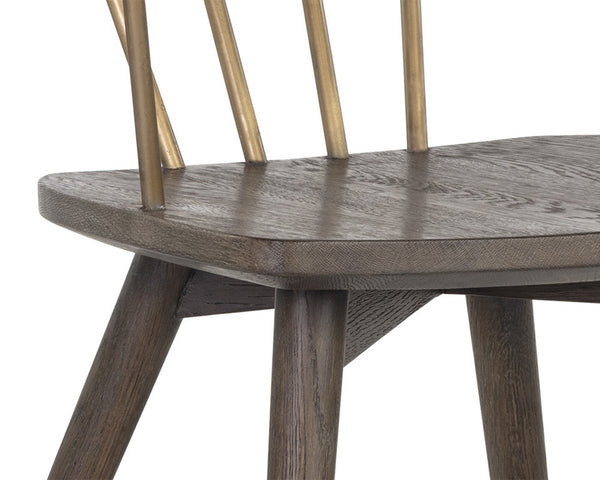 DEMI DINING ARMCHAIR - DISTRESSED BROWN